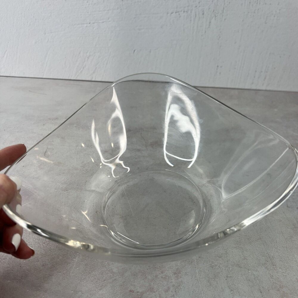 Vintage Marc Aurel Accent‎ MCM Clear Glass Triangle Chip Dip Bowl
